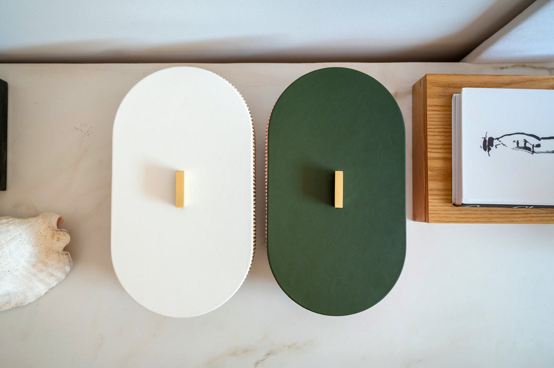 Ava Mirror Jewelry Box - Olive